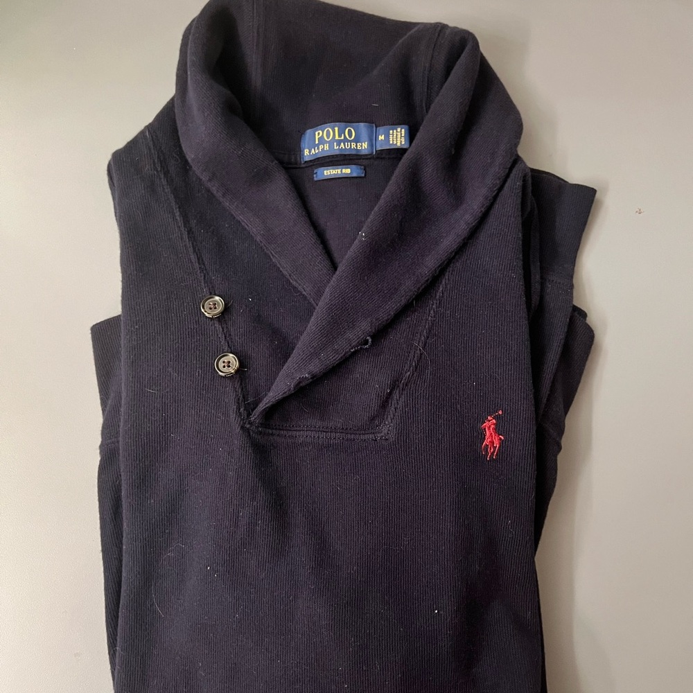Polo Ralph Lauren Navy Estate Rib Sweater